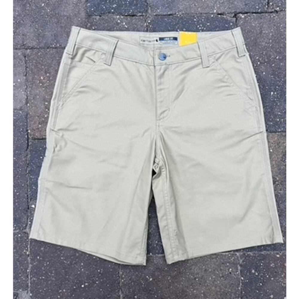 NWT ladies Carhartt rugged flex loose fit canvas work shorts size 8